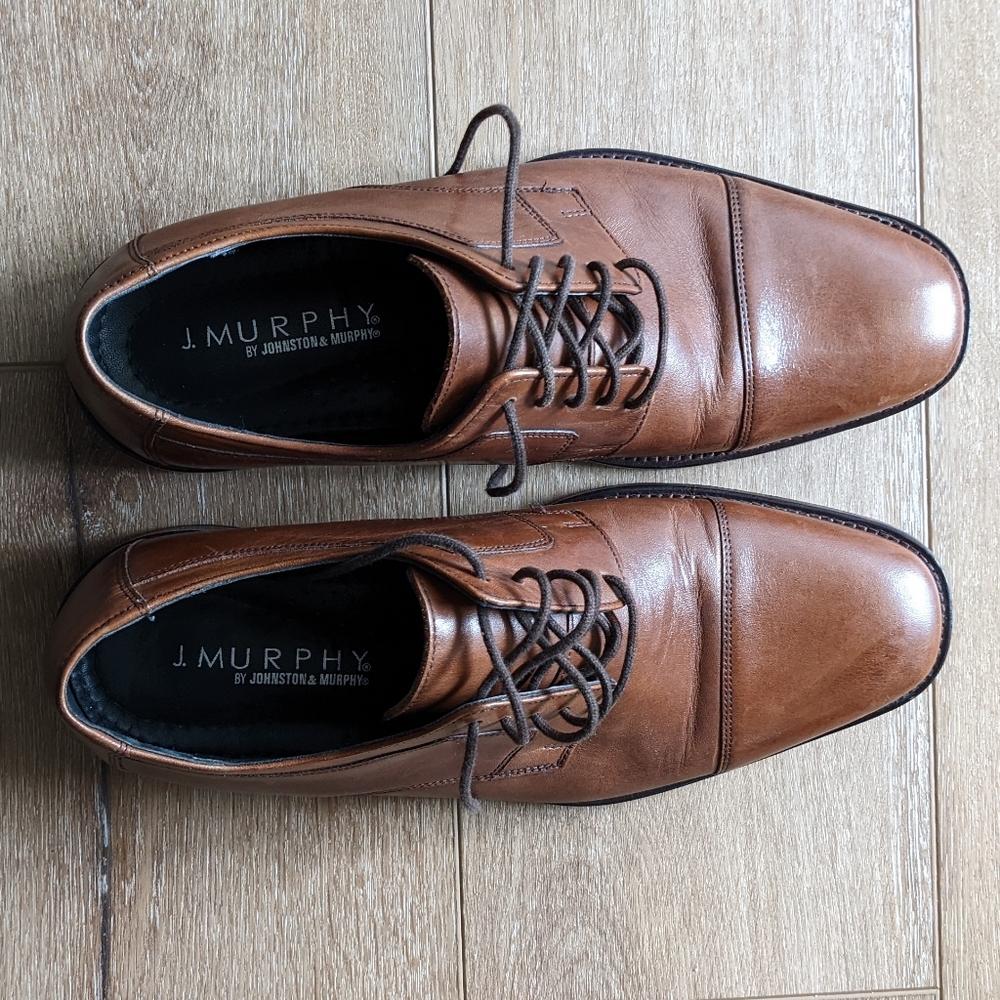 J Murphy by Johnstone & Murphy Cap Toe Men's Dress Shoes size 10W